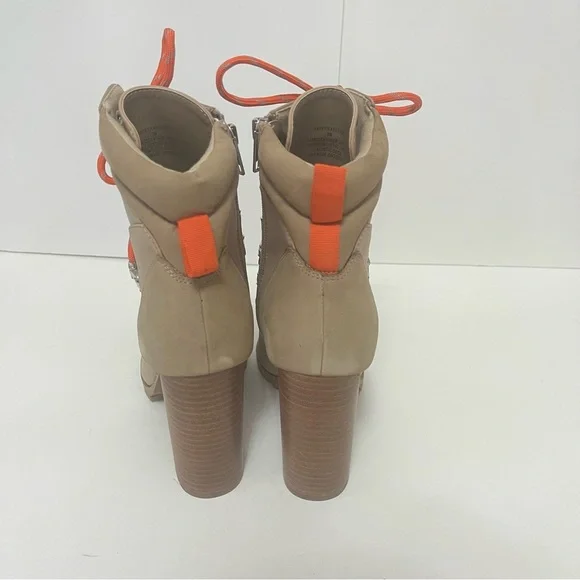 Steve Madden Kare Lace-Up Boot In Sand Multi Color - New In Box - Reemoly